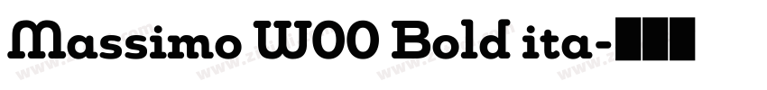 Massimo W00 Bold ita字体转换